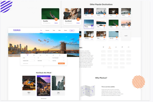 PLESIRUN – Tour & Travel Website XD Template - Biggest Collection Of ...
